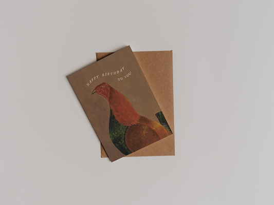 Postcard • Rooster • Happy Birthday